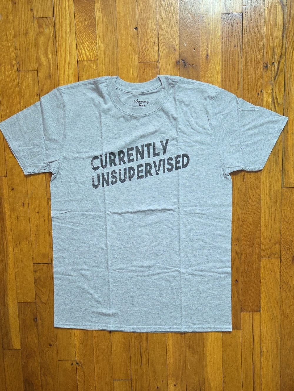 Chummy Tees Men’s Light Gray Short Sleeve Graphic Tee